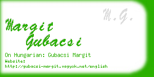 margit gubacsi business card